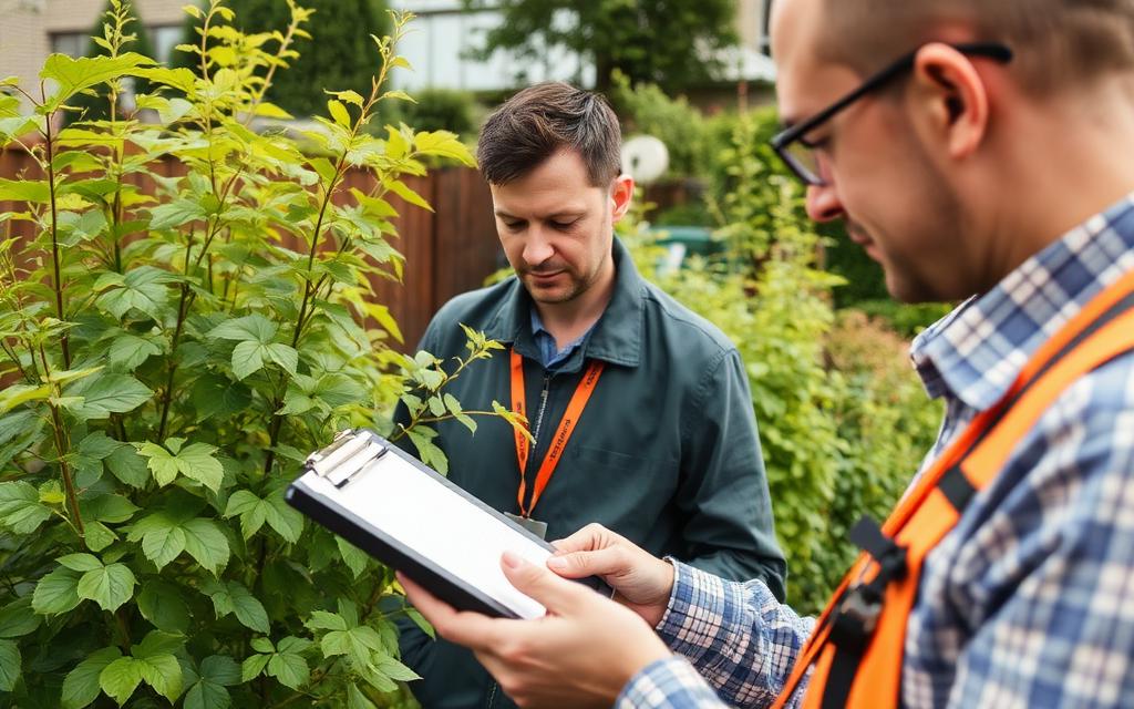 London garden patio after invasive species removal